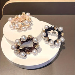 Faux Pearl Head Tie Female Hair Rope Headdress