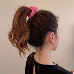 4PCS Large Double Knot Rope Hair Bands Seamless Hair Tie Ponytail Holder