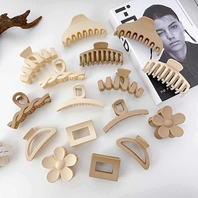 Matte Minimalist Hair Claw Clips for Thick Hair Strong Hold Jaw Hair Clamp