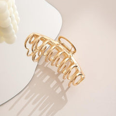 Golden Metal Hair Claw Clips For Women Strong Hold Hair Clamps