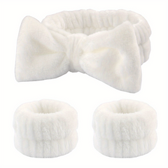 Coral Fleece Soft Headband Wristband For Washing Face Towel