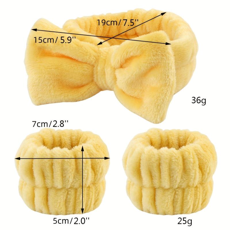 Coral Fleece Soft Headband Wristband For Washing Face Towel