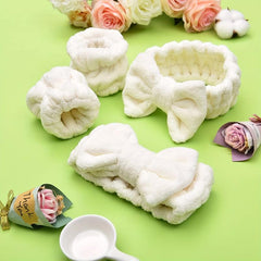Coral Fleece Soft Headband Wristband For Washing Face Towel