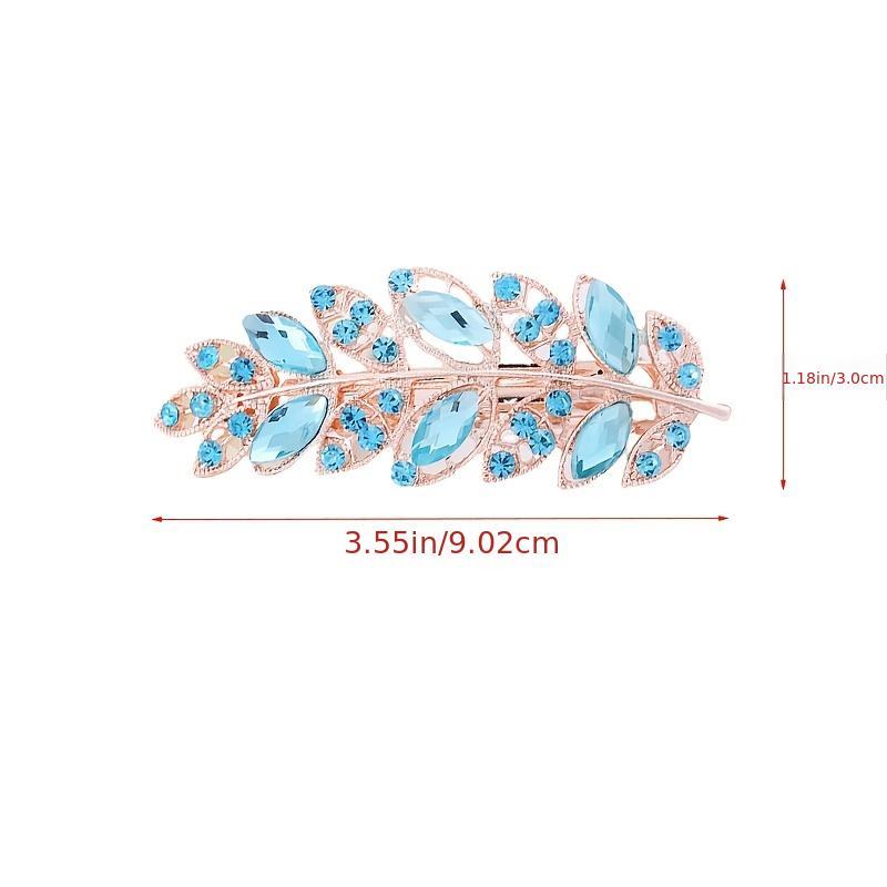 Large Flower Hair Barrette Clips Rhinestone Hairpin Accessories