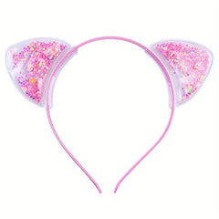 Cat Ears Hair Band Star Sequin Head Hoop for Kids