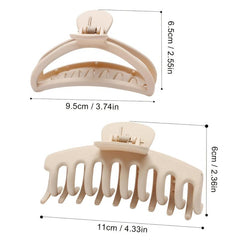 8pcs Solid Hair Claw Shark Clip Ponytail Holder Jaw Clip Non-slip for Women
