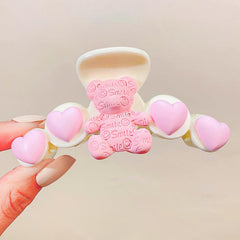 3pcs Peach Pattern Hair Claw Back Head Hair Claw Female Hair Accessories