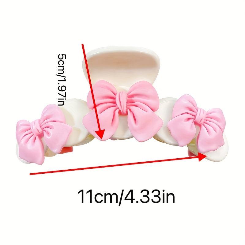3pcs Peach Pattern Hair Claw Back Head Hair Claw Female Hair Accessories