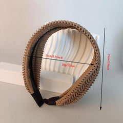 Black Wide Brim Hair Band Non Slip Hollow Headwear