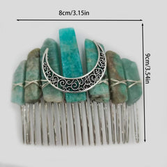 Moon Natural Quartz Mermaid Hair Comb Hair Accessories 1pc