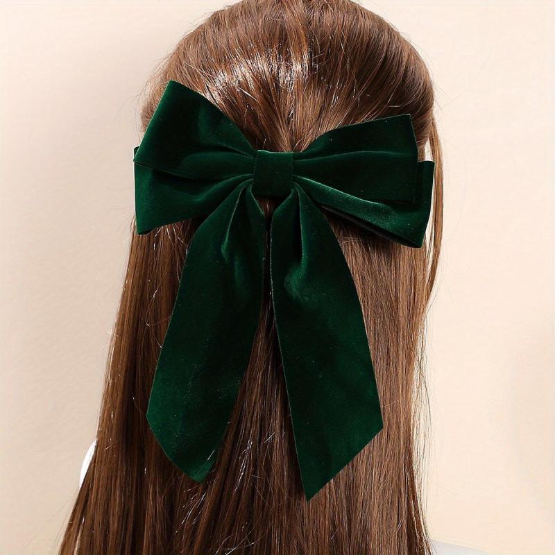 4 PCS Velvet Bow Hair Clip French Barrette Hair Accessories