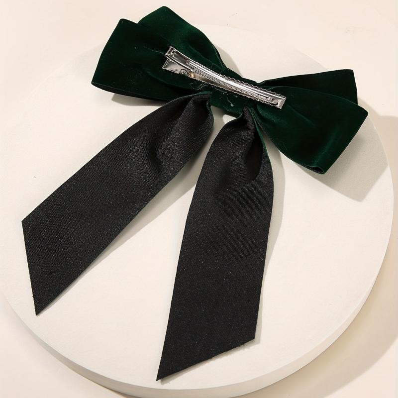 4 PCS Velvet Bow Hair Clip French Barrette Hair Accessories