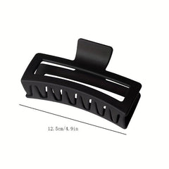 2pcs Oversized Rectangular Frame Hair Claw