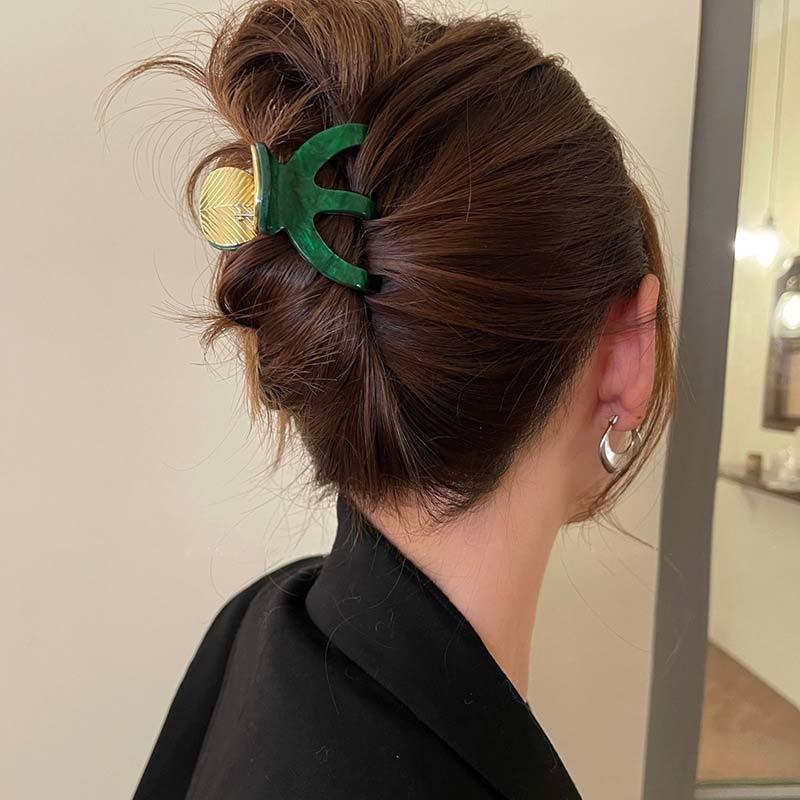 Acetate Hair Claw Pumpkin Hair Clip Acetic Shark Claw