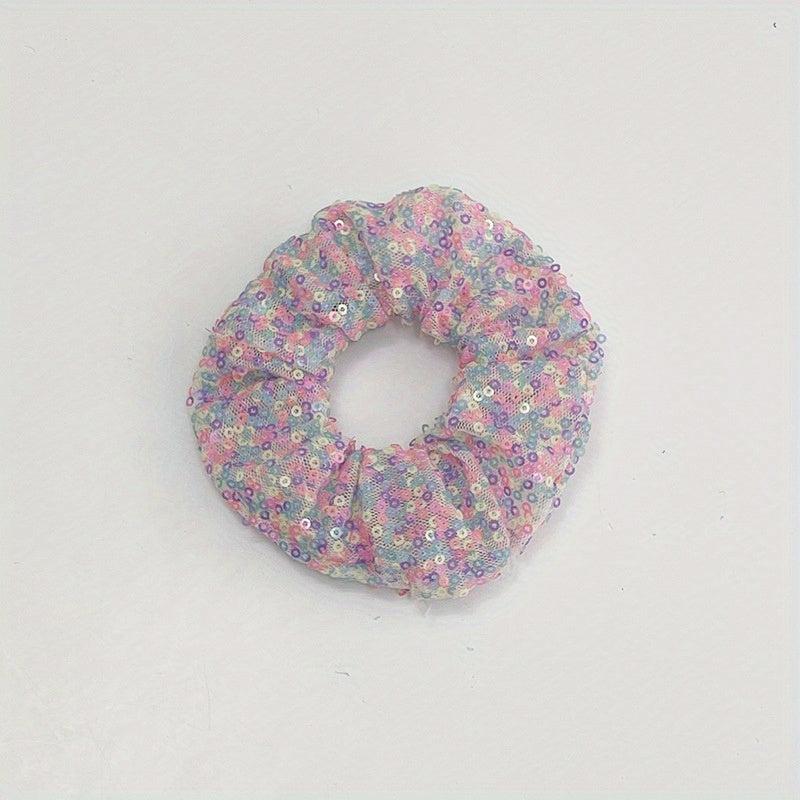 LED Lighting Sequin Scrunchies Hair Tie Bracelet For Halloween Christmas