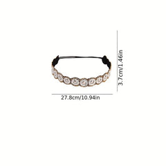 Crystal Rhinestone Headband Beaded Headband Elastic Hair Bands For Women