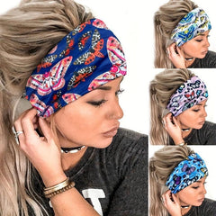 Boho Hair Bands Butterfly Print Headband Bohemian Turban Bandanas