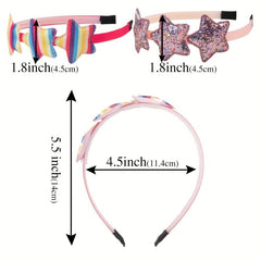 Y2K Star Sequin Headband Glitter Hair Band For Girls Toddlers