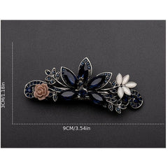 Rhinestone Flower Hair Clip Vintage Barrette Hairpin