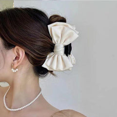 Oversized Satin Bow Hair Pin for Women Girls Hair Accessory