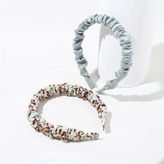 2pcs Leopard Print Headband Boho Thin Hairband Women Vintage Style Hair Accessor