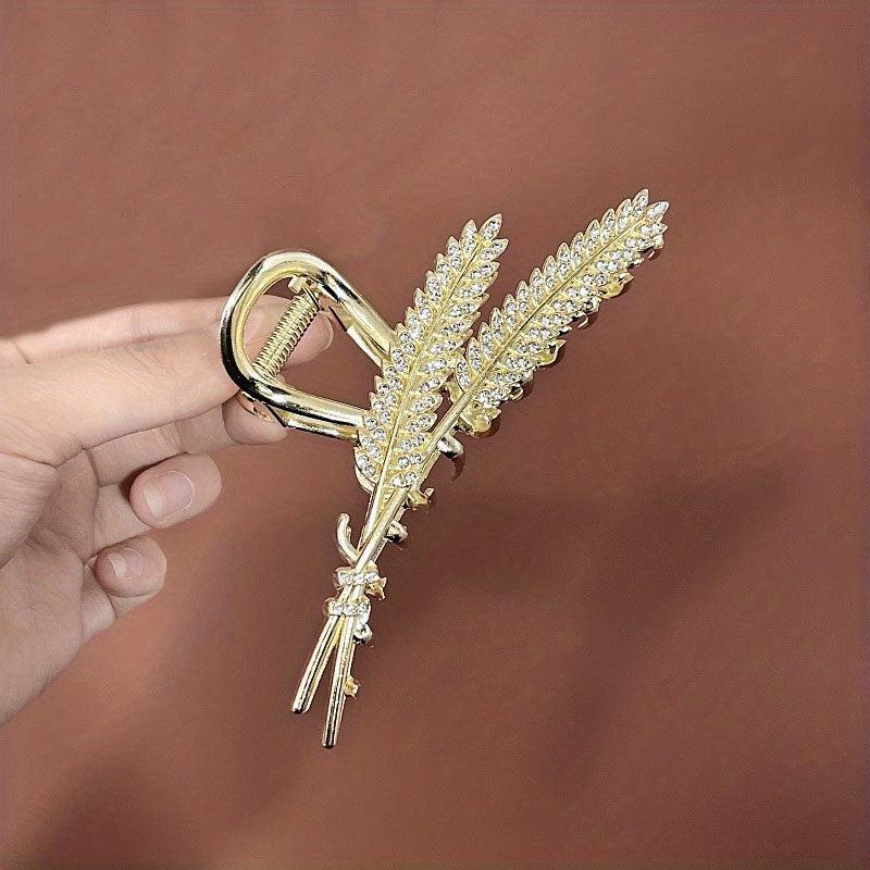Wheat Shape Hair Clip Headwear Female Back Head Hair Clip Shark Claw Headwear