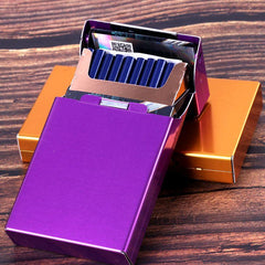 Automatic Flip Aluminum Alloy Cigarette Box Metal Cigarette Case