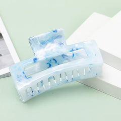 Resin Rectangle Hair Claw Clip Non Slip Strong Hold Grip Hair Jaw Clip