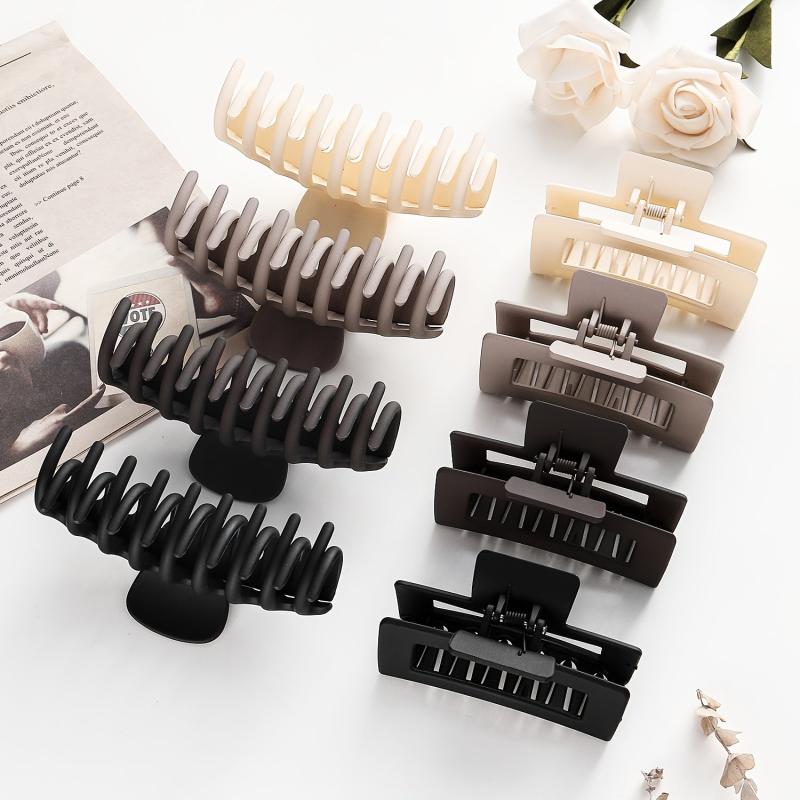 2PCS Hair Clips Set Non slip Hair Claw Clips Banana Rectangle Hair Clips