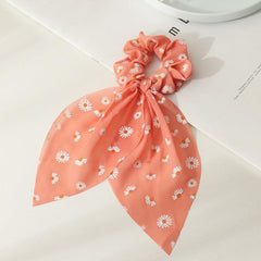 Long Hair Rope Women Hair Ring Small Silk Scarf Hair Accessories