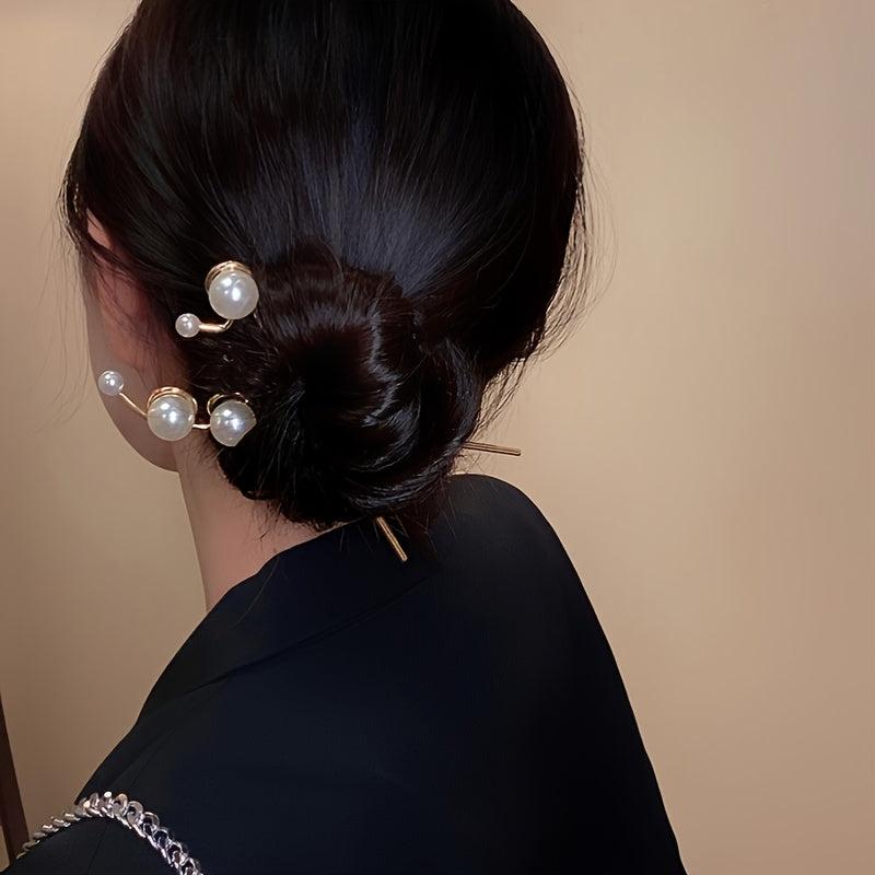 Pearl Hair Stick Hair Chopsticks Pearl Bun Hair Pin Bridal Wedding Hair Jewelry