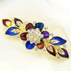 Large Rhinestone Flower Hair Clip, Side Clip Hair Accessory for Women