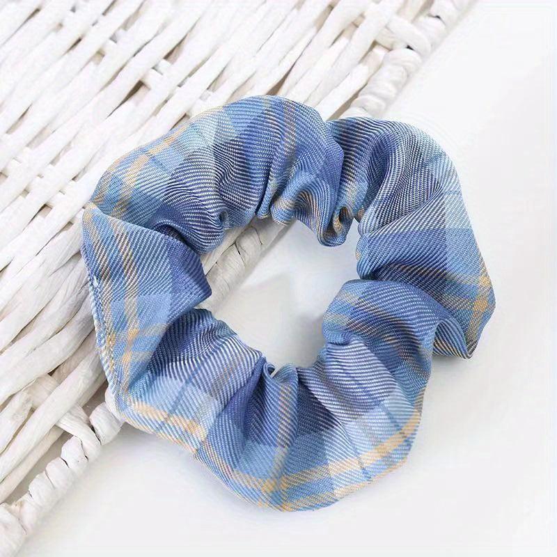 Plaid Hair Tie Large Scrunchie Ponytail Hair Rope Accessories