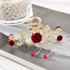 Faux Pearls Hair Claw Clip Strong Hold Grip Hair Jaw Clip