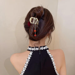 Faux Pearls Hair Claw Clip Strong Hold Grip Hair Jaw Clip