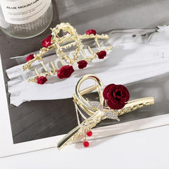 Faux Pearls Hair Claw Clip Strong Hold Grip Hair Jaw Clip