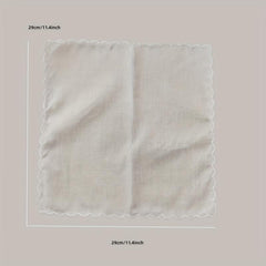 6pcs Crescent Shape Handkerchiefs for Wedding and DIY Supplies