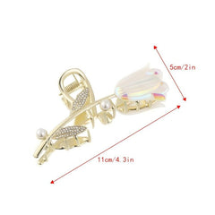 Rhinestone Pearl Hair Claws Hair Clip Hairpin Barrette Girls Ornament