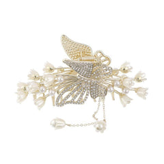 Rhinestone Pearl Hair Claws Hair Clip Hairpin Barrette Girls Ornament