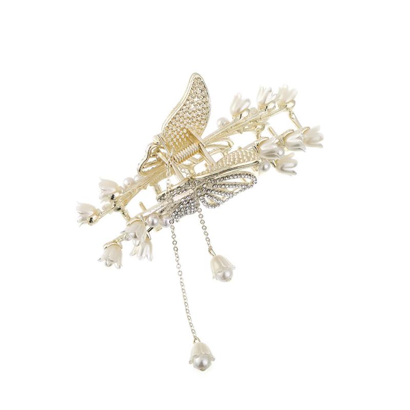 Rhinestone Pearl Hair Claws Hair Clip Hairpin Barrette Girls Ornament