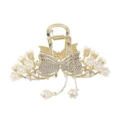 Rhinestone Pearl Hair Claws Hair Clip Hairpin Barrette Girls Ornament