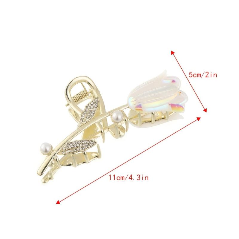 Rhinestone Pearl Hair Claws Hair Clip Hairpin Barrette Girls Ornament