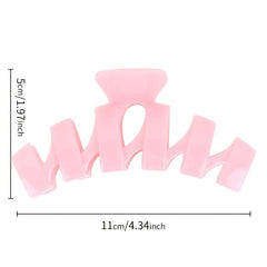 Oversize Pink Hair Claw Clip Non Slip Strong Hold Grip Hair Jaw Clip