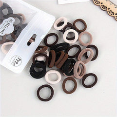 50Pcs Colorful Rubber Hair Tie Ponytail Holder for Girls Babies