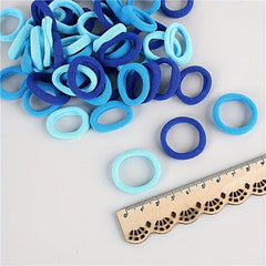 50Pcs Colorful Rubber Hair Tie Ponytail Holder for Girls Babies