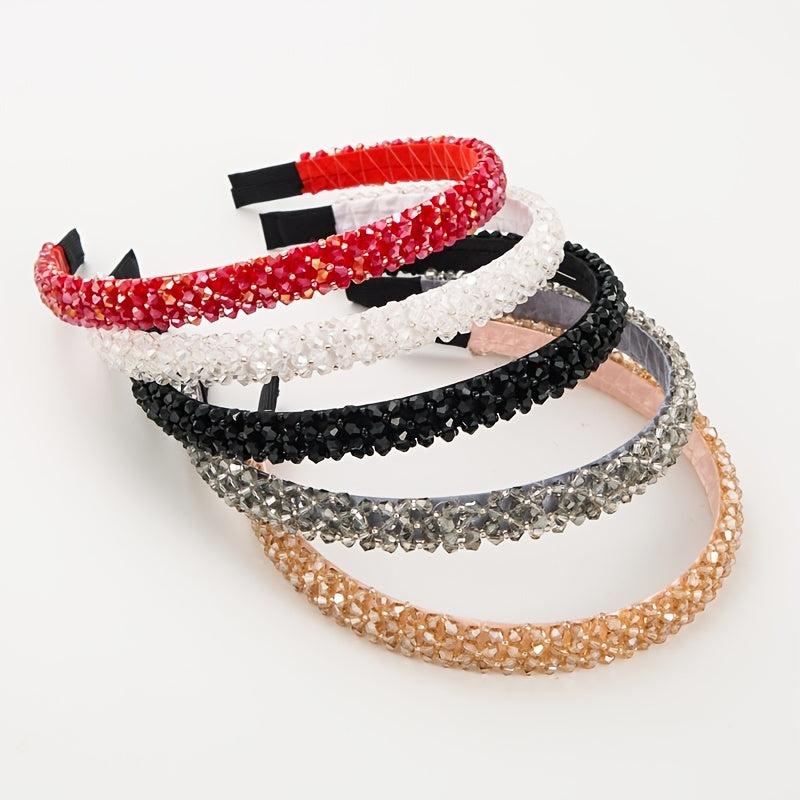 Sparkle Crystal Rhinestone Headbands Beaded Hair Hoop Band Hair Accessories