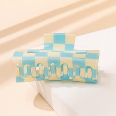 Plaid Square Hair Claw Shark Claw Hair Clip Mother's Gift Hair Accessories