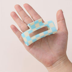 Plaid Square Hair Claw Shark Claw Hair Clip Mother's Gift Hair Accessories