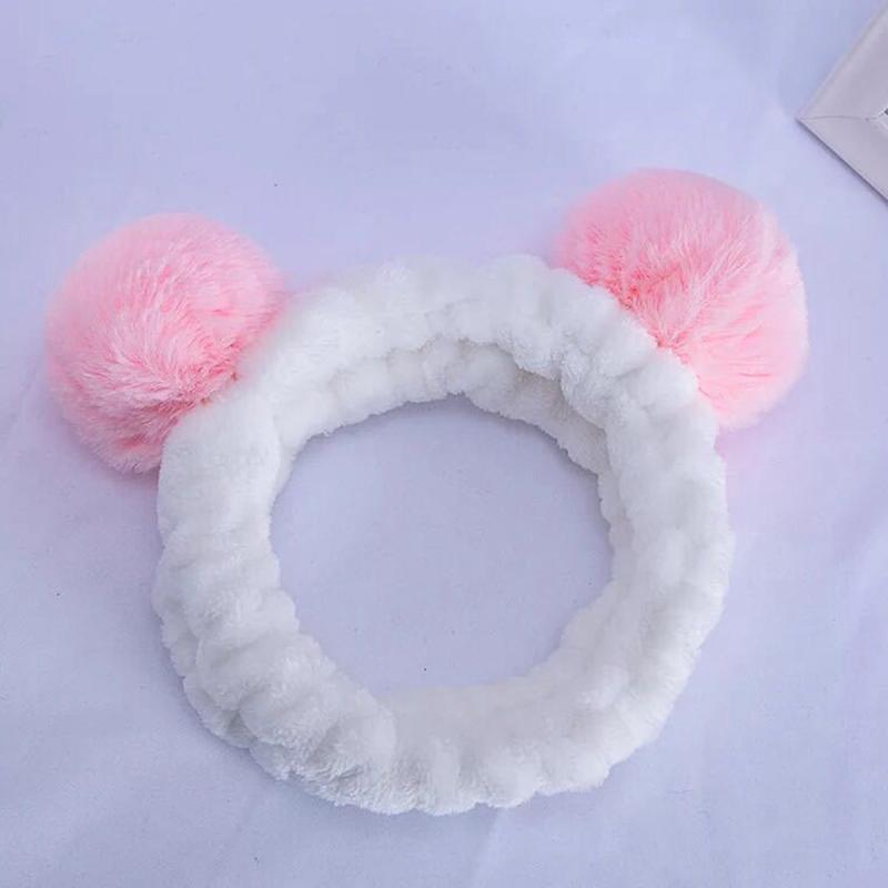 Pink Panda Balloon Headband Hair Tie for Beauty Spa Facial