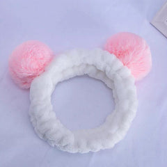 Pink Panda Balloon Headband Hair Tie for Beauty Spa Facial